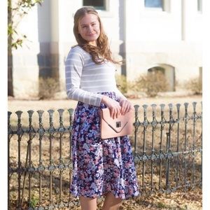 SIDEWALK STROLL DRESS (NAVY FLORAL) XS